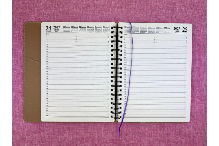 2027 Diary OzCorp Contempo A4 Day to Page Spiral Grape, EA4SD6127