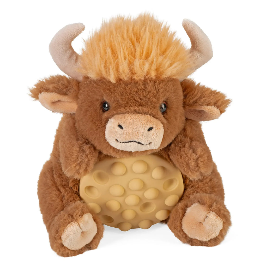 Wild Republic Poppykins Mini Highland Cow Stuffed Animal - 7.5"