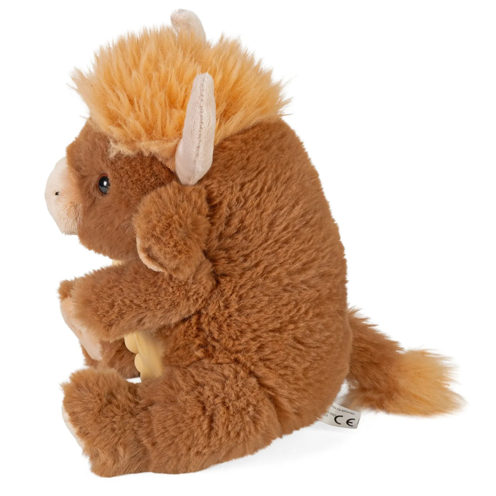 Wild Republic Poppykins Mini Highland Cow Stuffed Animal - 7.5"
