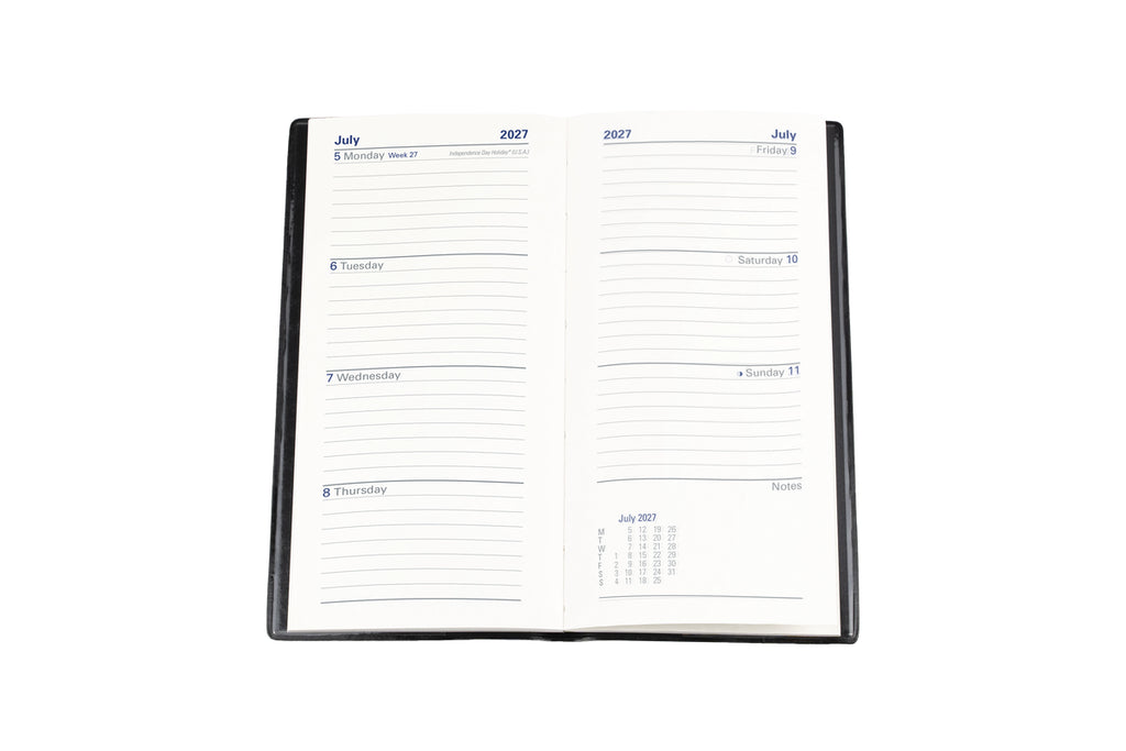 DIARY 2027 COLLINS BELMONT B6/7 377P.V59 PVC SLIM WTV PORT NAVY
