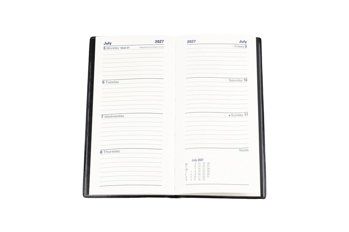 DIARY 2027 COLLINS BELMONT B6/7 377P.V59 PVC SLIM WTV PORT NAVY