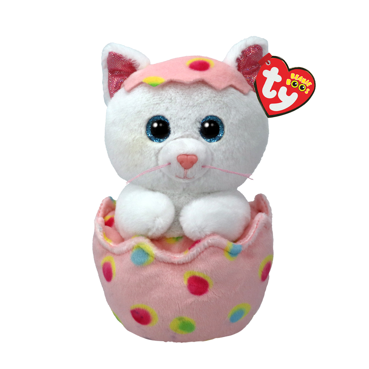 TY Beanie Boos Regular - Giggles the Cat in Egg