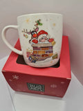 BUG ART CHRISTMAS MUG - SANTA IN CHIMNEY