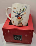 BUG ART CHRISTMAS MUG - REINDEER