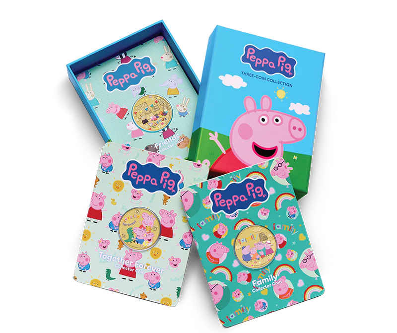 Peppa Pig - Friends 2026 Collector Coins in Cards (Three-Coin Set)