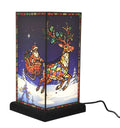 CHRISTMAS STAINED PAINTED LAMP - SANTA REINDEER 2