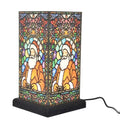CHRISTMAS STAINED PAINTED LAMP - SANTA