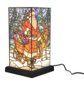 CHRISTMAS STAINED PAINTED LAMP - SANTA REINDEER