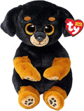 Ty Beanie Bellies - Randi The Dog with Gold Eyes Glitter Soft Toy with Soft Bench Original 20cm