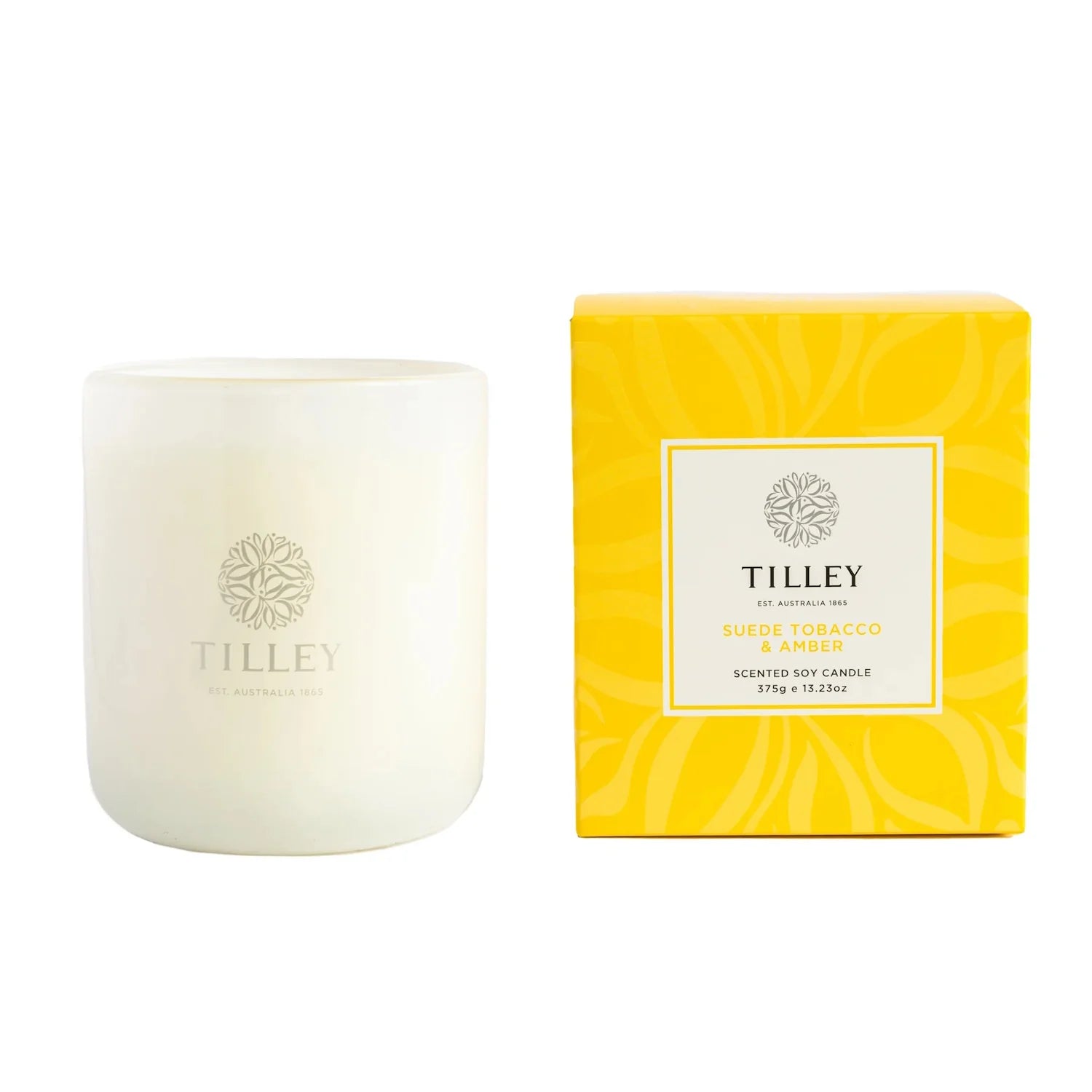 Tilley - CLASSIC SUEDE TOBACCO & AMBER 375g Soy Candle