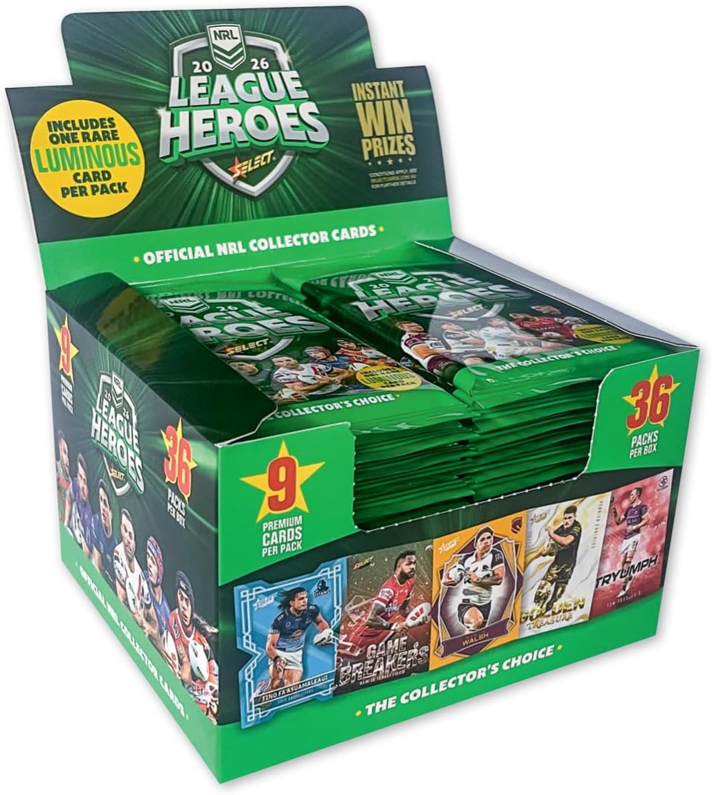 NRL Official 2026 League Heroes Collector Cards Box