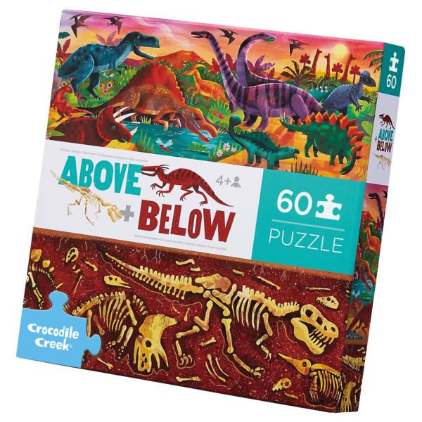 Croc Creek 60 pc Above & Below Puzzle - Dinosaur World