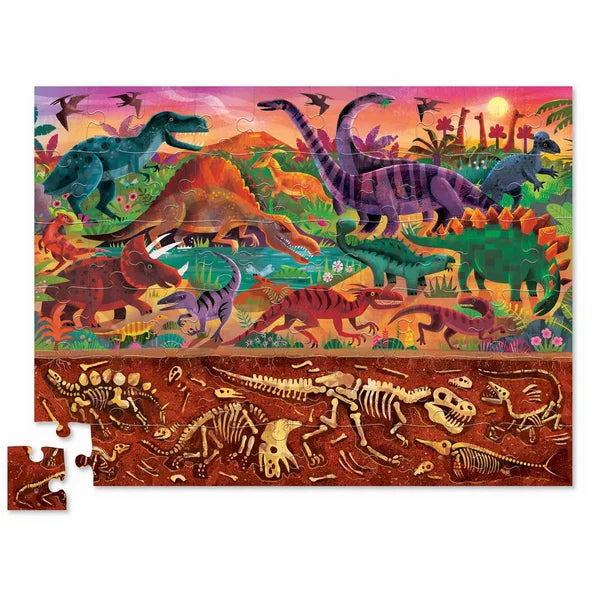 Croc Creek 60 pc Above & Below Puzzle - Dinosaur World