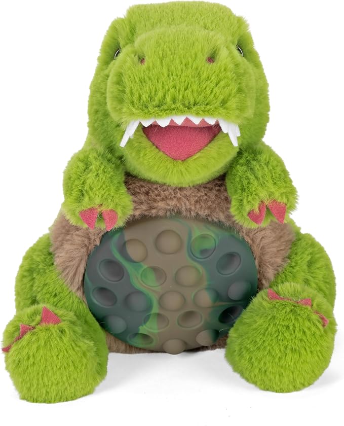 Wild Republic Poppykins Mini T-Rex, Stuffed Animal, 7.5 Inches, Plush Toy, Fill is Spun Recycled Water Bottles