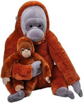 Wild Republic Jumbo Mom and Baby Orangutan, Stuffed Animal, 30 Inches, Plush Toy