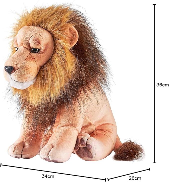 Wild Republic Artist Collection, Lion, Kids, 15 inches, Plush Toy, Fill is Spun Recycled Water Bottles.