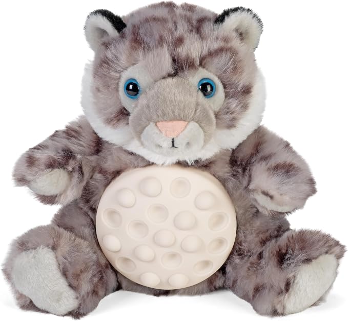 Wild Republic Poppykins Mini Snow Leopard, Stuffed Animal, 7.5 Inches, Plush Toy, Fill is Spun Recycled Water Bottles