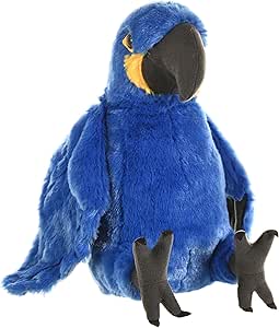 Wild Republic Hyacinth Macaw, Stuffed Animal, Plush Toy, Gifts for Kids, Cuddlekins 12 Inches