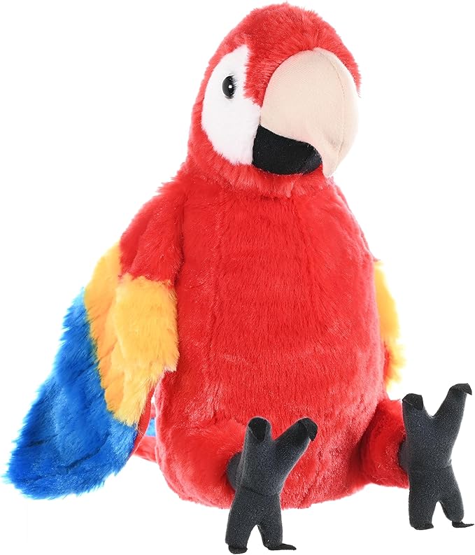 Wild Republic Scarlet Macaw, Stuffed Animal, Plush Toy, Gifts for Kids, Cuddlekins 12 Inches