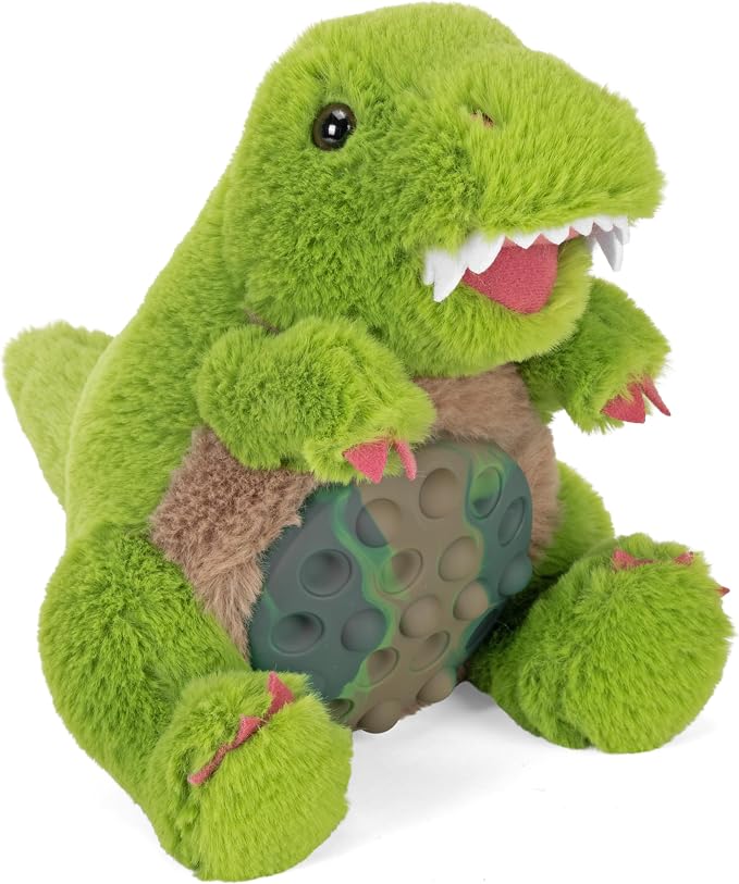 Wild Republic Poppykins Mini T-Rex, Stuffed Animal, 7.5 Inches, Plush Toy, Fill is Spun Recycled Water Bottles