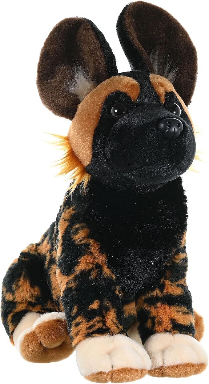 Wild Republic African Wild Dog, Stuffed Animal, Plush Toy, Gifts for Kids, Cuddlekins 12 Inches