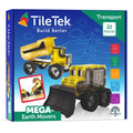 TILE TEK BUILD BETTER TRANSPORT 22 PIECES MEGA EARTH MOVERS