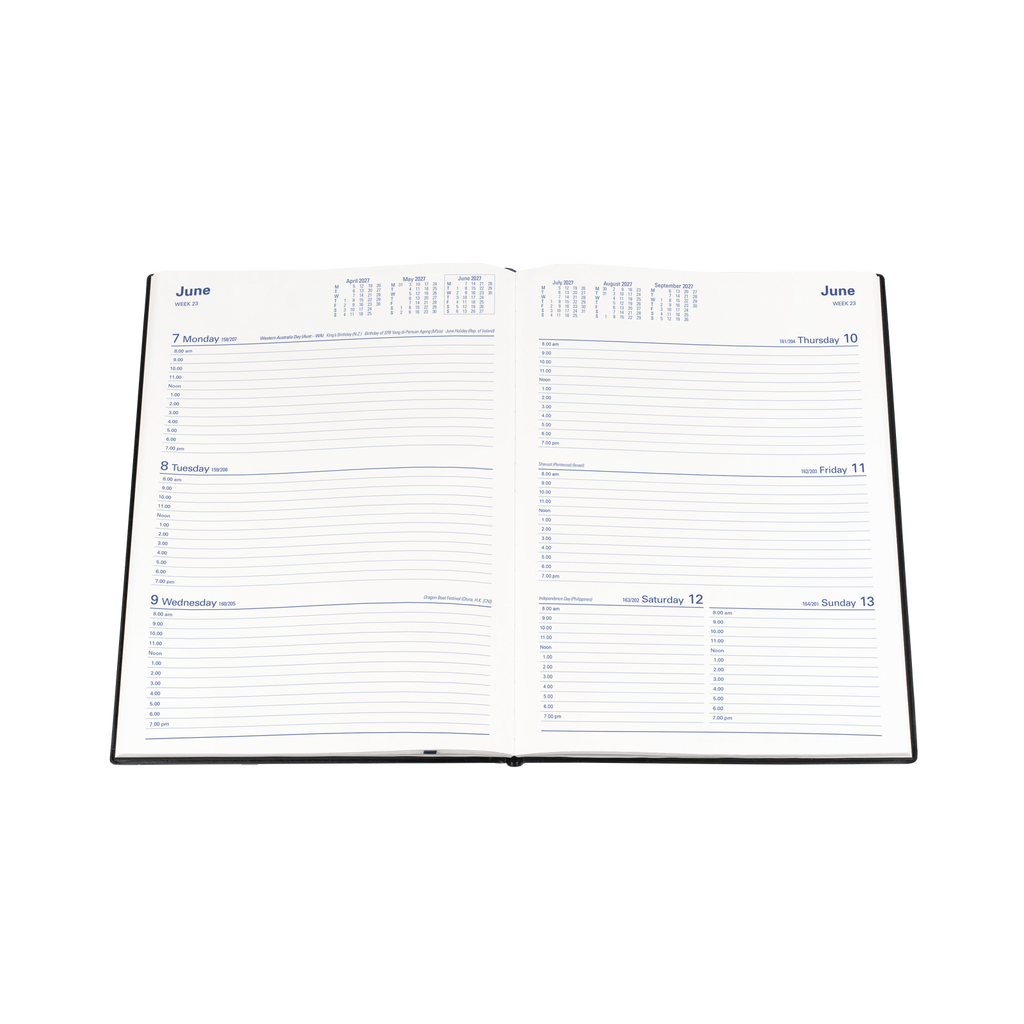 DIARY 2027 COLLINS BELMONT A4 347.V59 PVC WTV NAVY