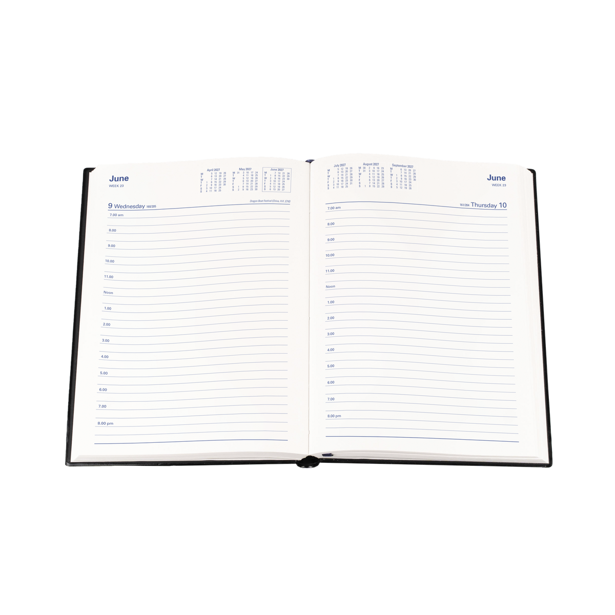 DIARY 2027 COLLINS BELMONT A5 187.V99 PVC DTP BLACK