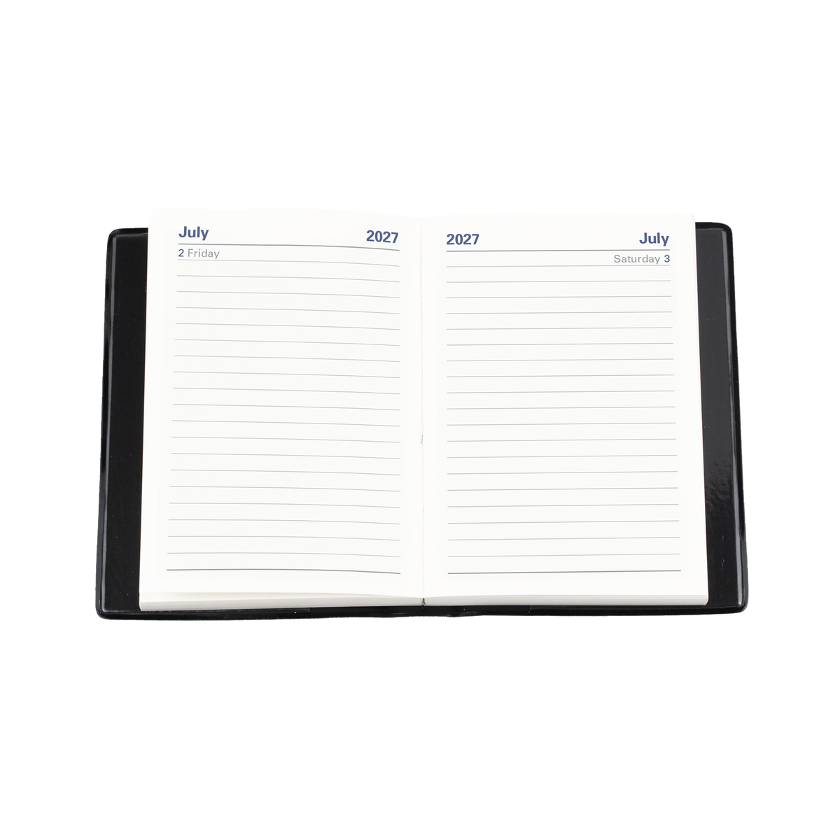 DIARY 2027 COLLINS BELMONT A7 137.V99 PVC POCKET DTP BLACK