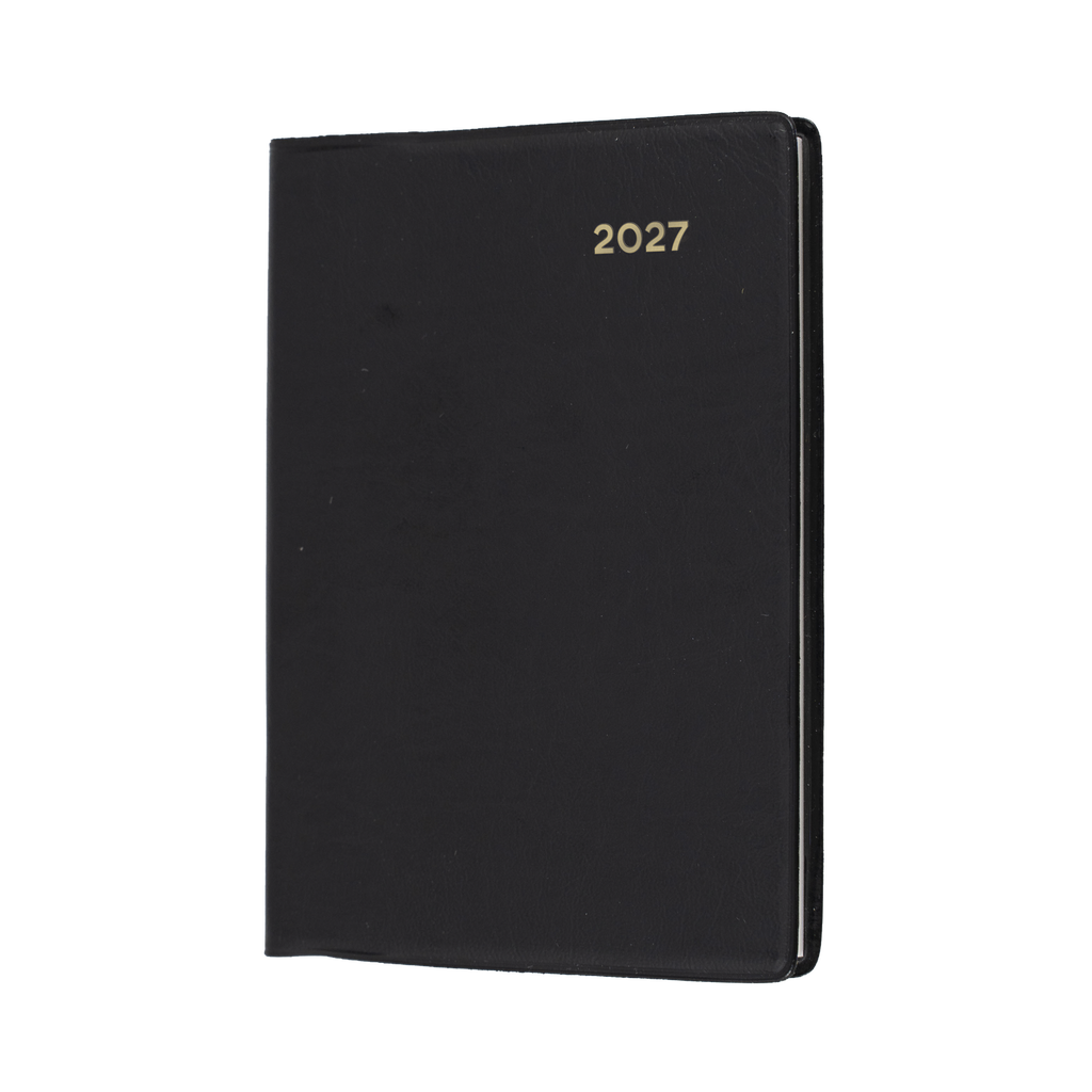 DIARY 2027 COLLINS BELMONT A7 337.V99 PVC POCKET WTV BLACK