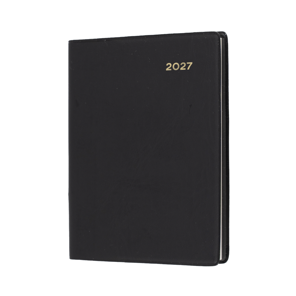 DIARY 2027 COLLINS BELMONT A7 337P.V99 PVC PKT W/PENCIL WTV BLACK