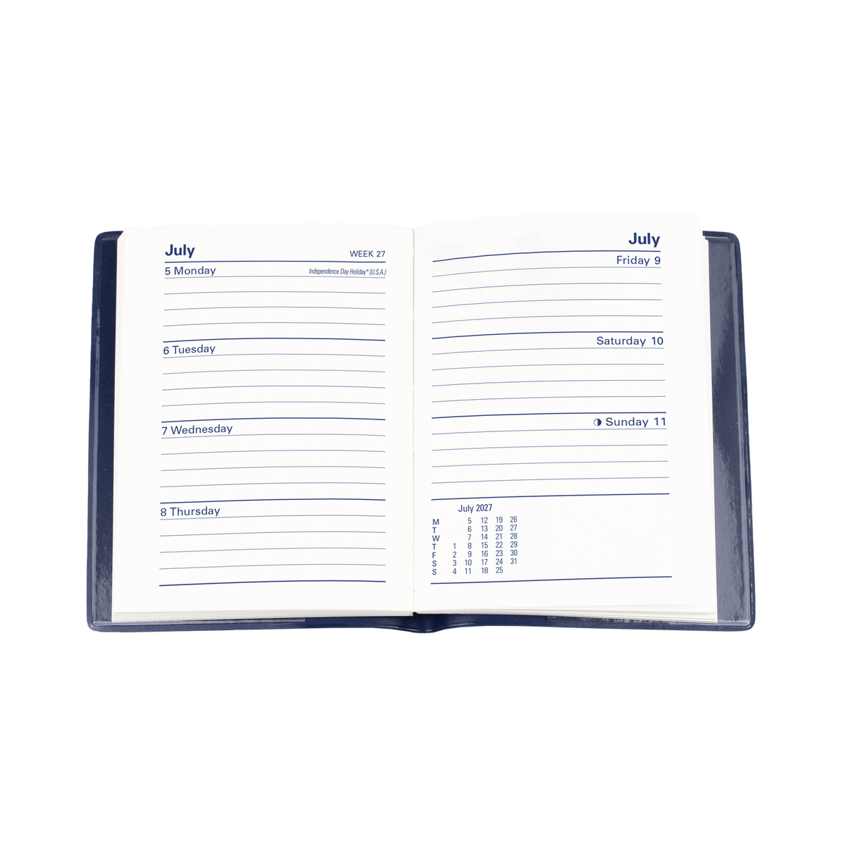 DIARY 2027 COLLINS BELMONT A7 337P.V99 PVC PKT W/PENCIL WTV BLACK
