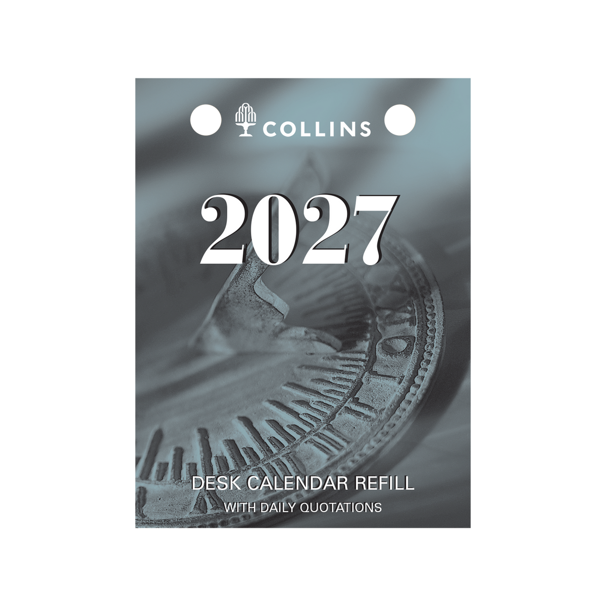 DESK CALENDAR REFILL COLLINS 2027 76X102MM DCRT TOP PUNCH