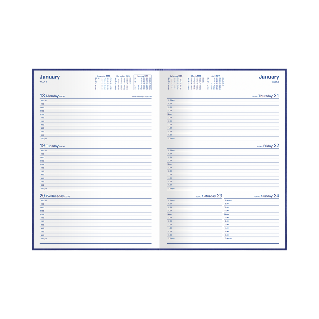 DIARY 2027 COLLINS KINGSGROVE A4 341.P99 WTV BLACK