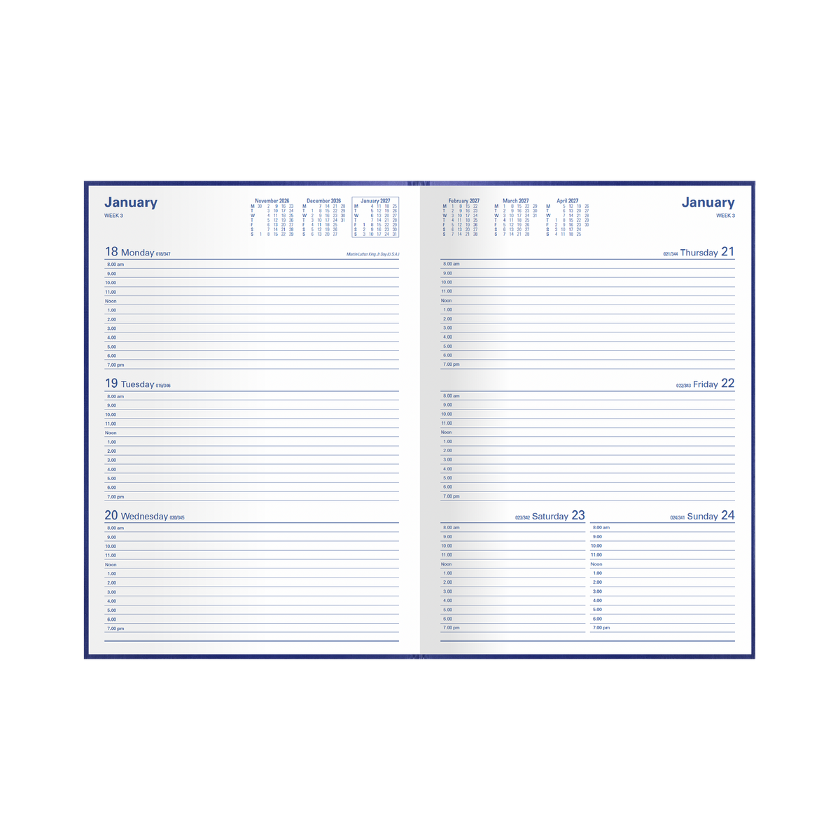 DIARY 2027 COLLINS KINGSGROVE A4 341.P99 WTV BLACK