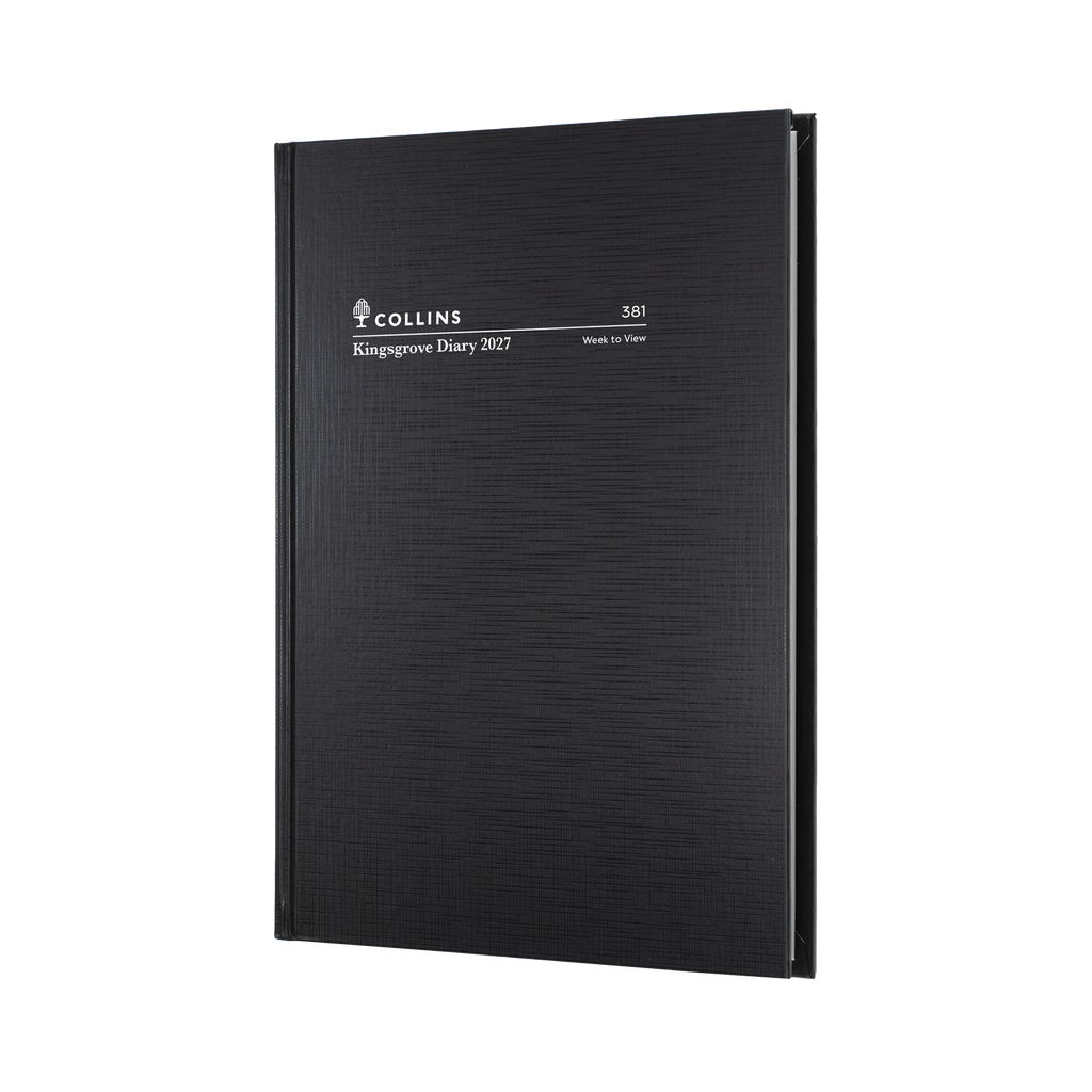 DIARY 2027 COLLINS KINGSGROVE A5 381.P99 WTV BLACK