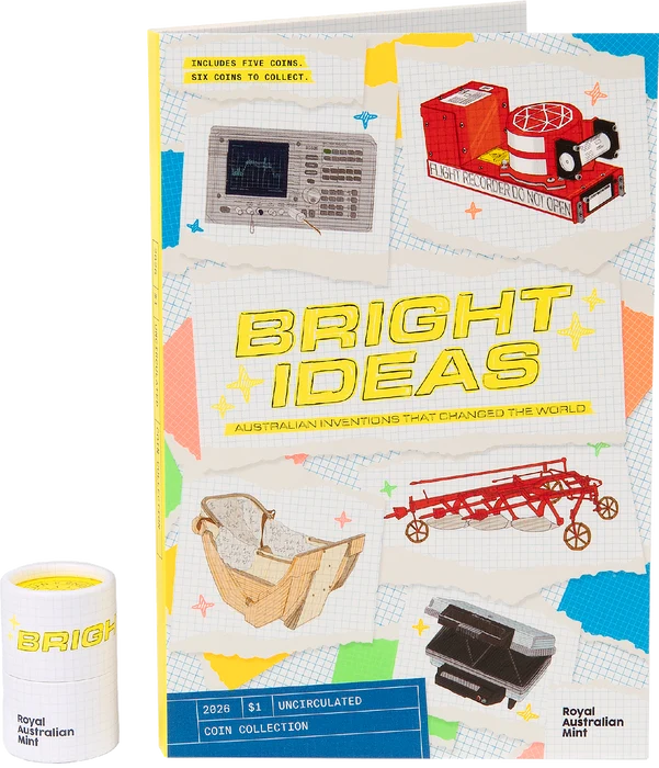 Better Together Pack- Bright Ideas 7 Coin Collection Set Plus Sealed Tube and Folder Plus 3 $2 Coins for Free