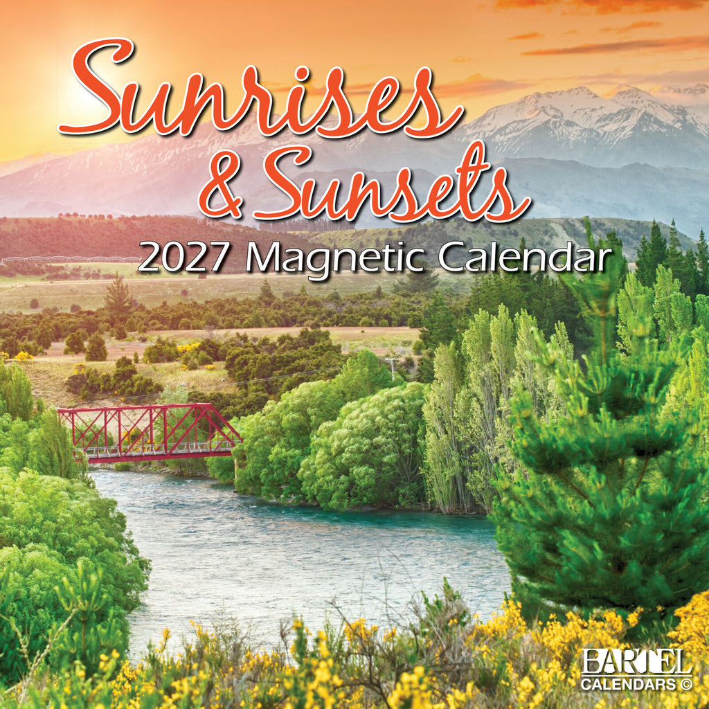 2027 Calendar Bartel Sunrises & Sunsets Magnetic Wall, MC703