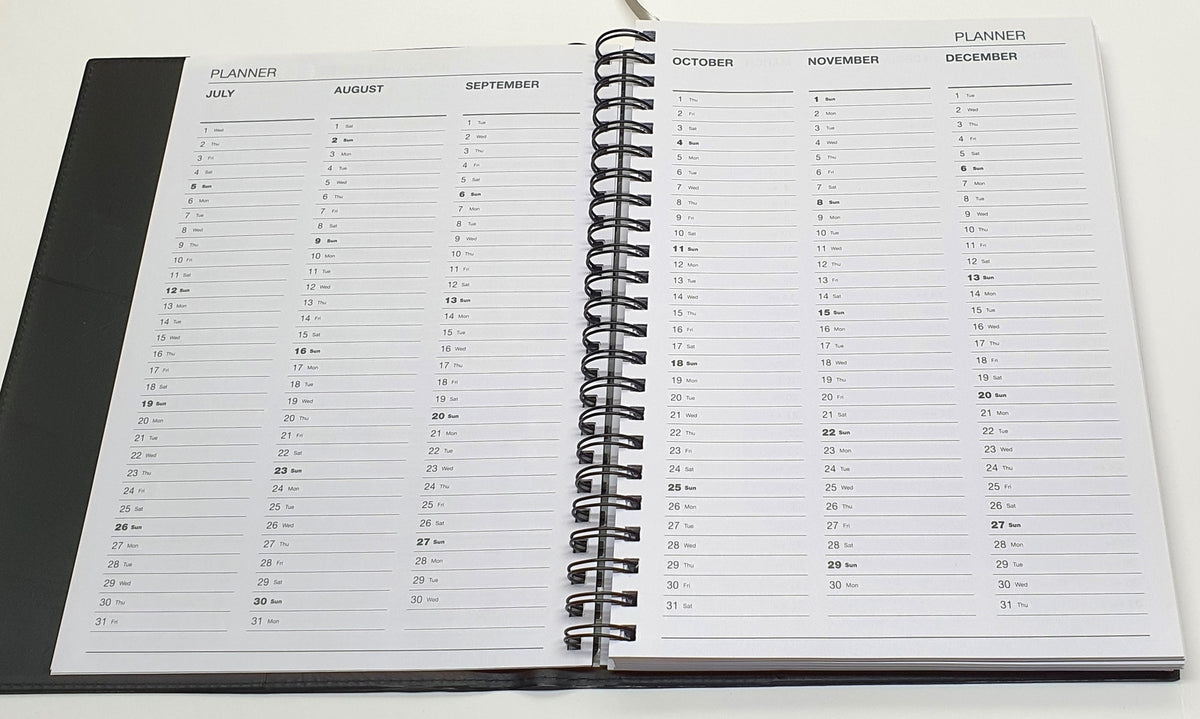 The Last Diary Company Ainsley 2026-2027 Financial Year Diary A4 Week to View Black