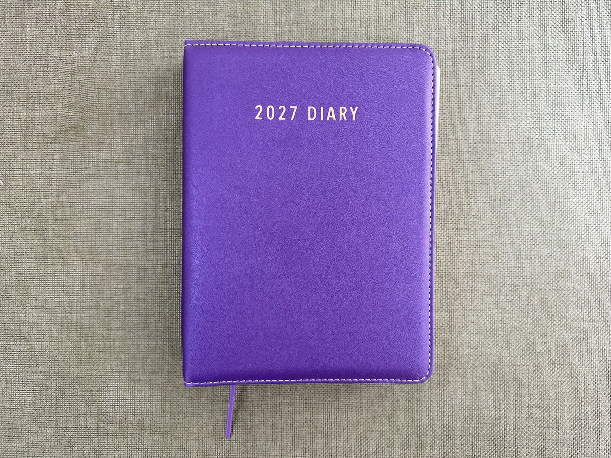 2027 Diary OzCorp Contempo A5 Day to Page Spiral Grape, DA5SD6127