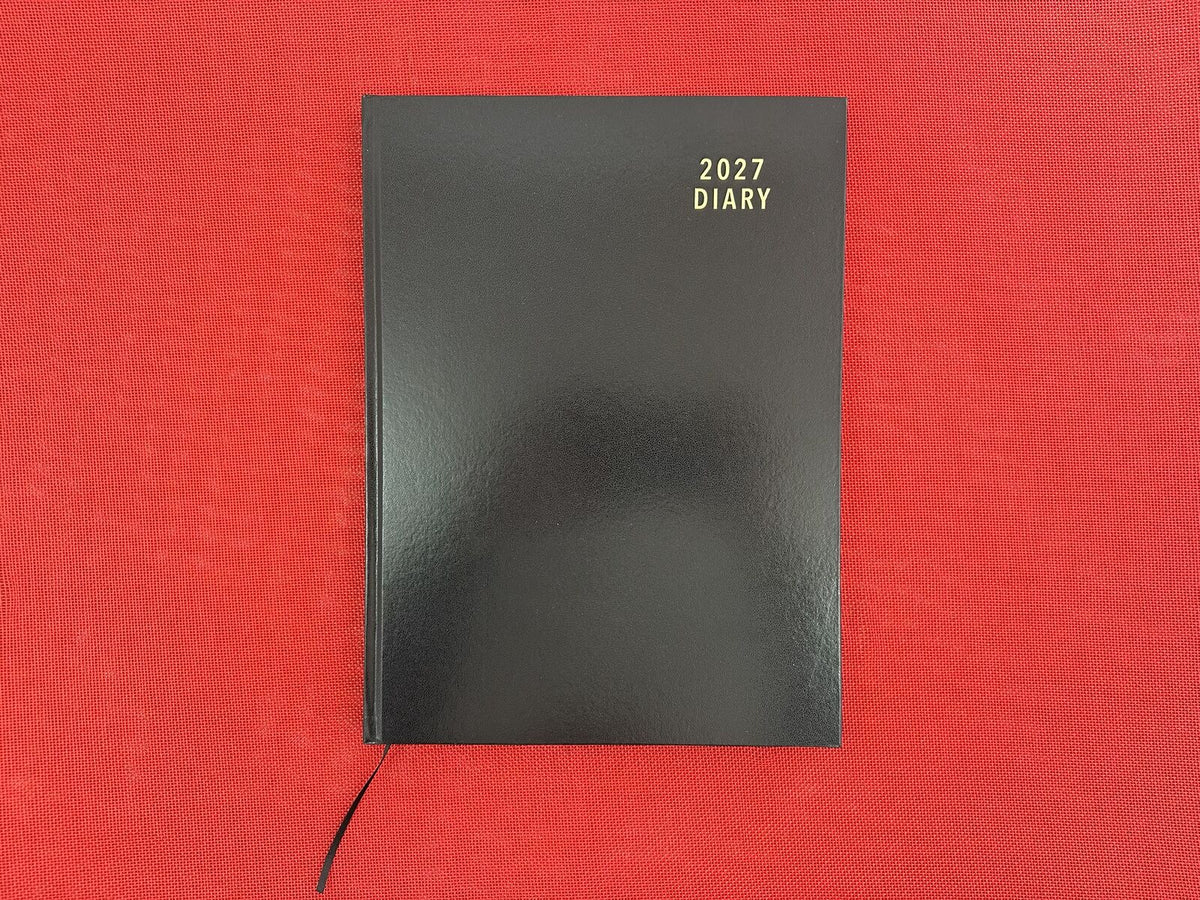 2027 Diary OzCorp Contempo A4 2 Days to a Page Casebound Black