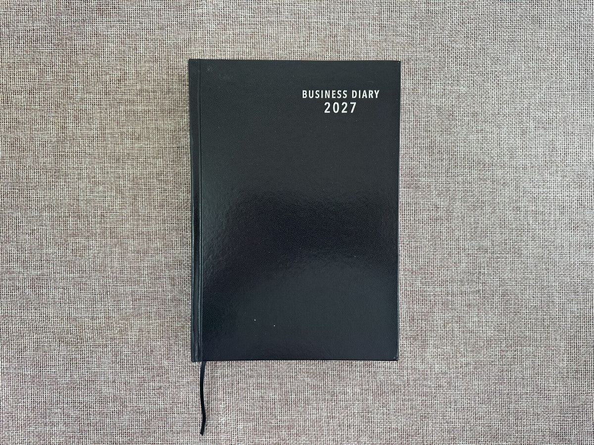 2027 Diary OzCorp Business Basic A4 Day to Page Black