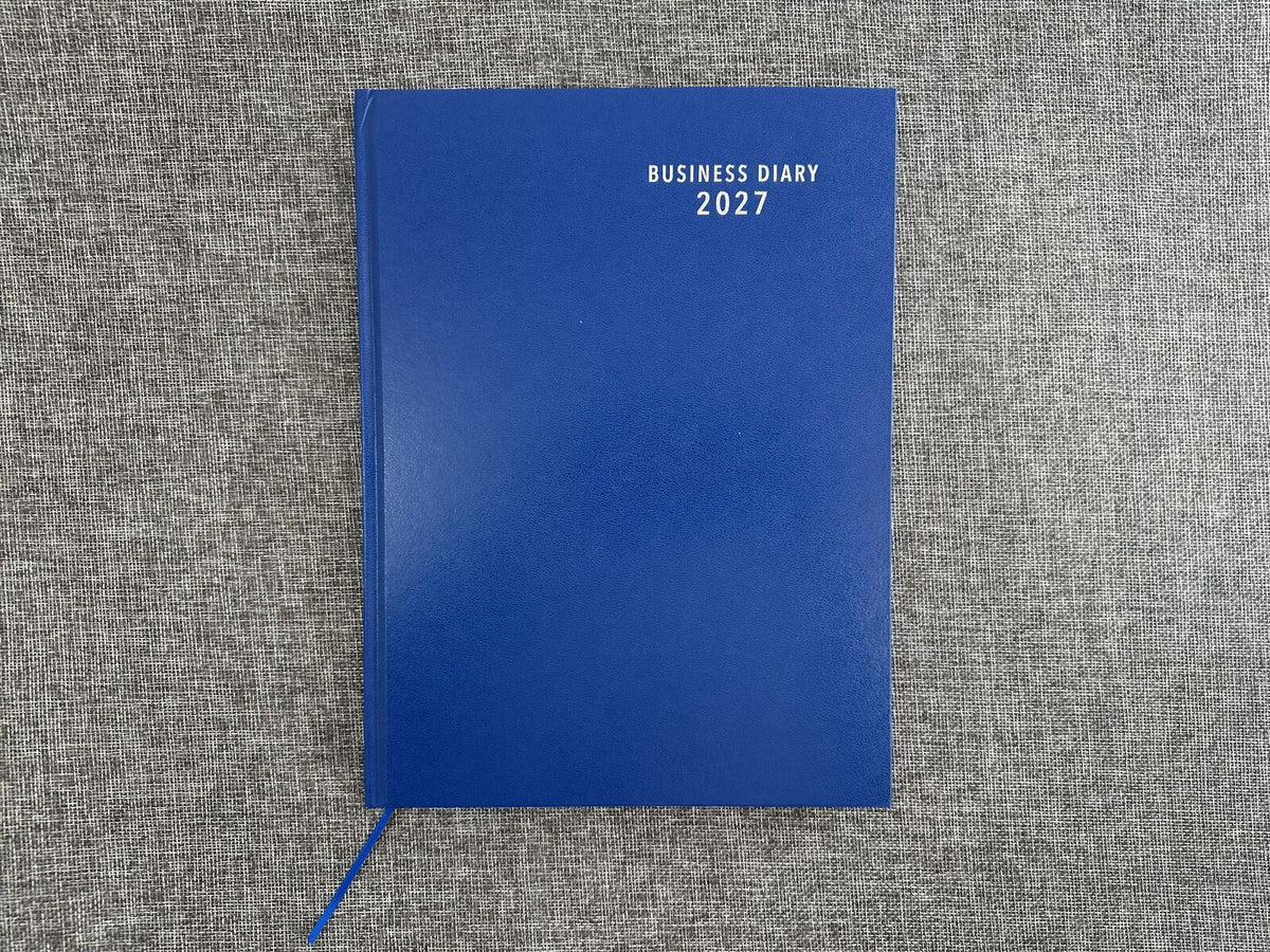 2027 Diary OzCorp Business Basic A4 Week to View BLUE