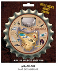 MAGNET BOTTLE OPEN COASTER TAS MAP