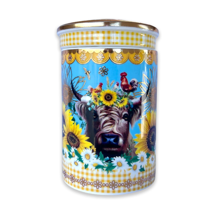 LISA POLLOCK CERAMIC TEA CANISTER - COUNTRY COLLECTION