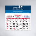 2027 Calendar easy2C 210x225mm Magnetic Wall, 4278
