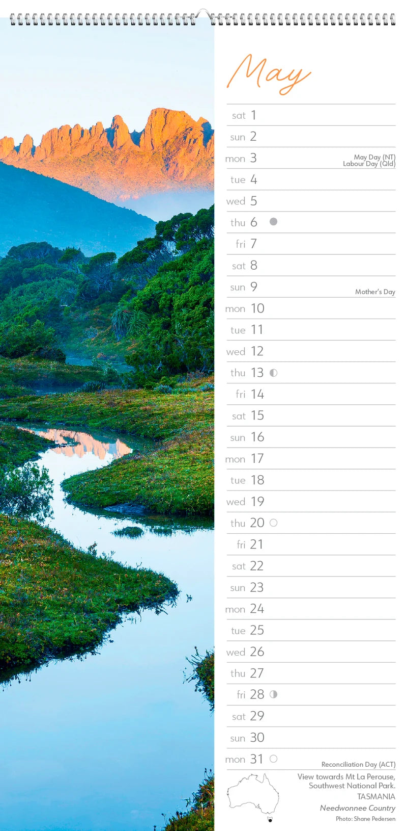 WILD PLACES OF AUSTRALIA SLIM CALENDAR: 2027