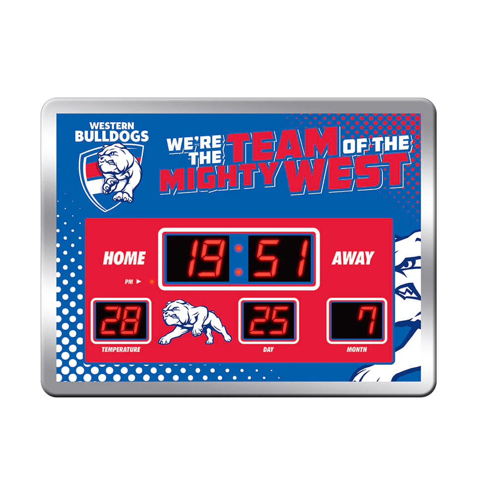 WESTERN BULLDOGS LED SCOREBOARD CLOCK