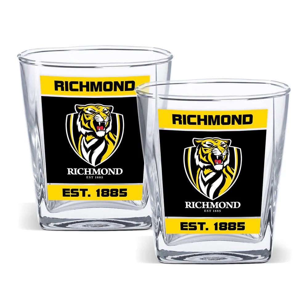 Richmond Tigers Spirit Glasses Set of 2
