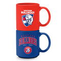 WESTERN BULLDOGS SET OF 2 STACKABLE MUGS